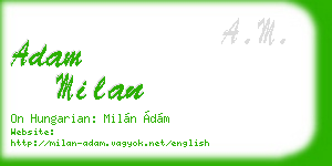 adam milan business card