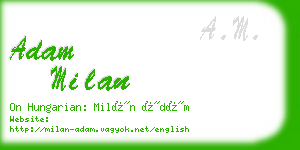 adam milan business card